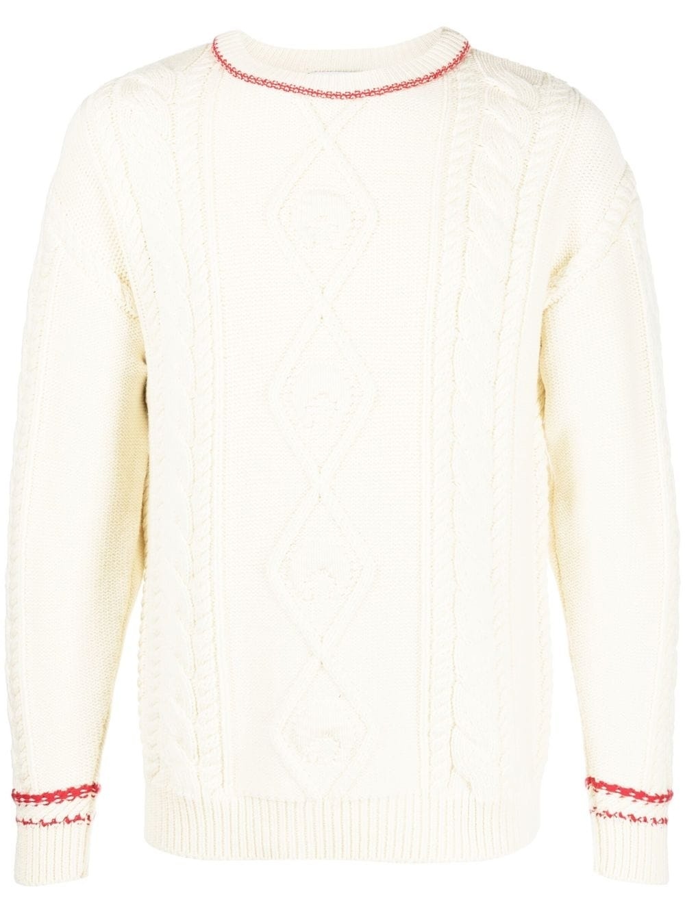 cable-knit wool jumper - 1