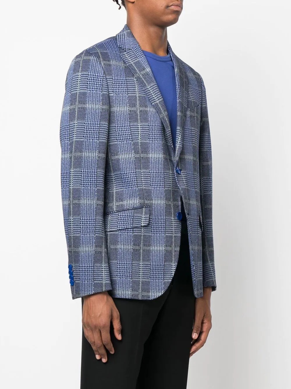 checked tailored blazer - 3