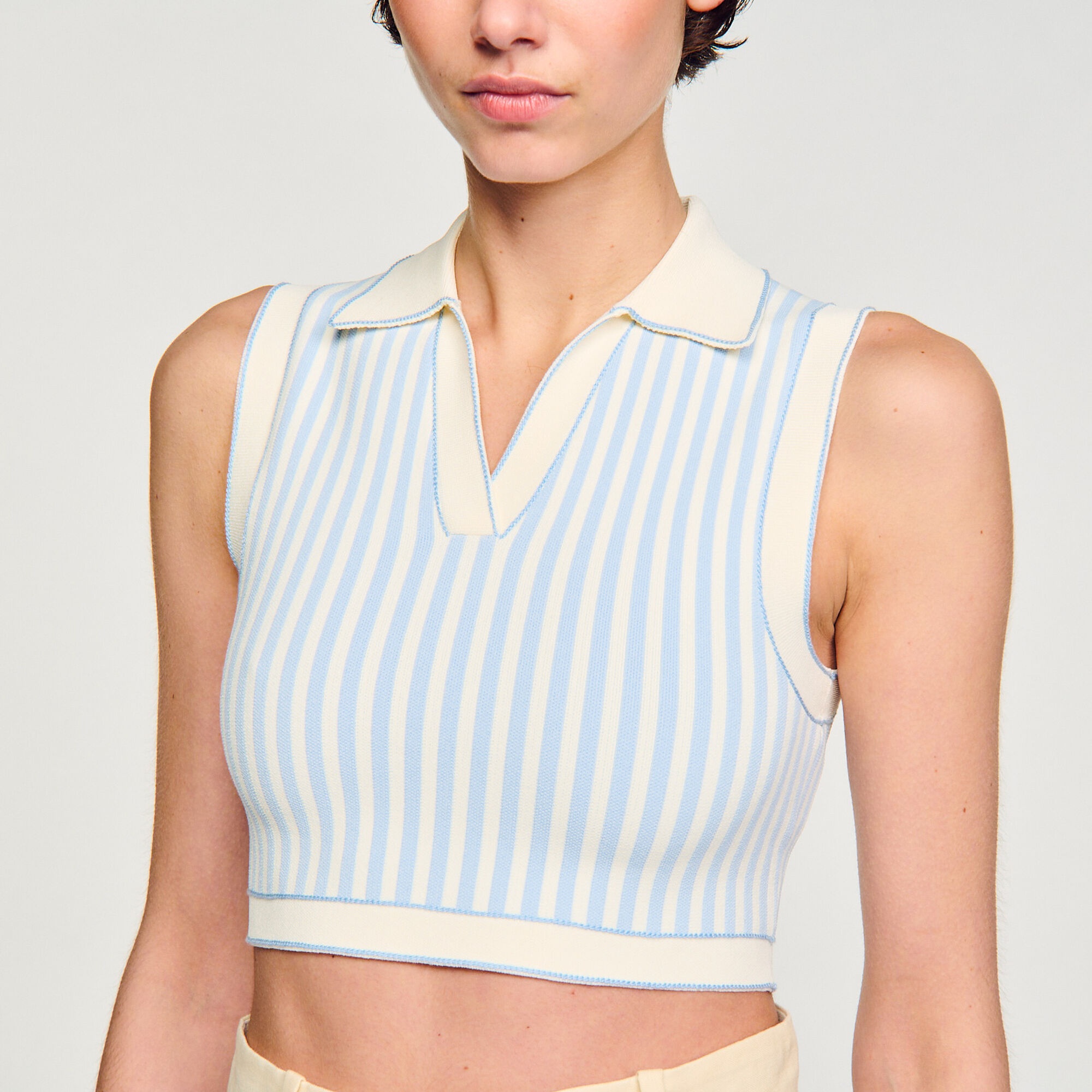 CROPPED STRIPED JUMPER - 4