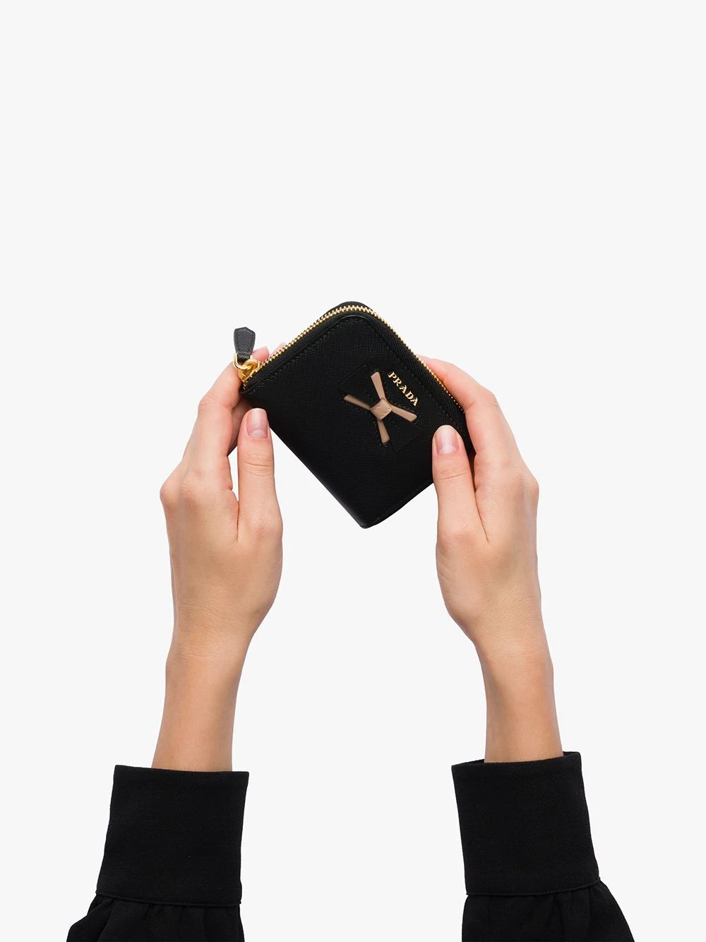 bow-embellished Saffiano coin purse - 4