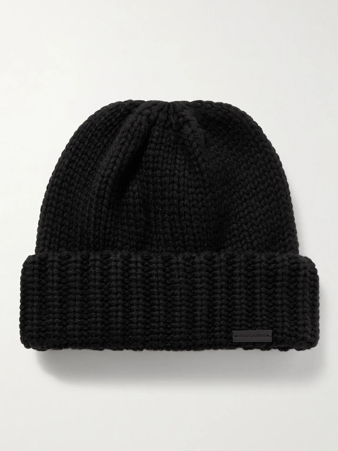 Logo-Appliquéd Ribbed Cashmere Beanie - 1