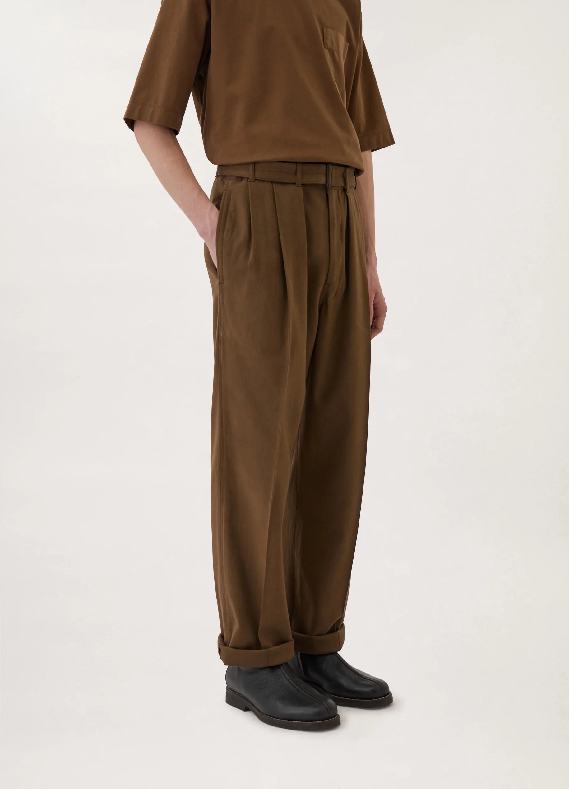 Lemaire LOOSE PLEATED PANTS COTTON VISCOSE | REVERSIBLE