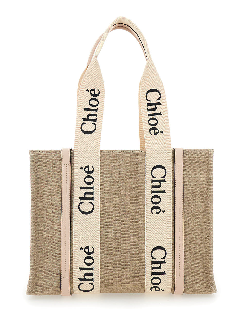 Chloé Women 'Medium Woody' Beige Handbag With Logo In Canvas Woman - 4