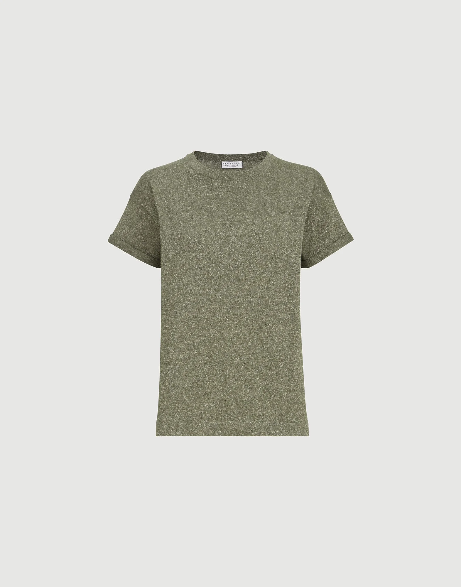 Sparkling cashmere and silk lightweight knit T-shirt - 1