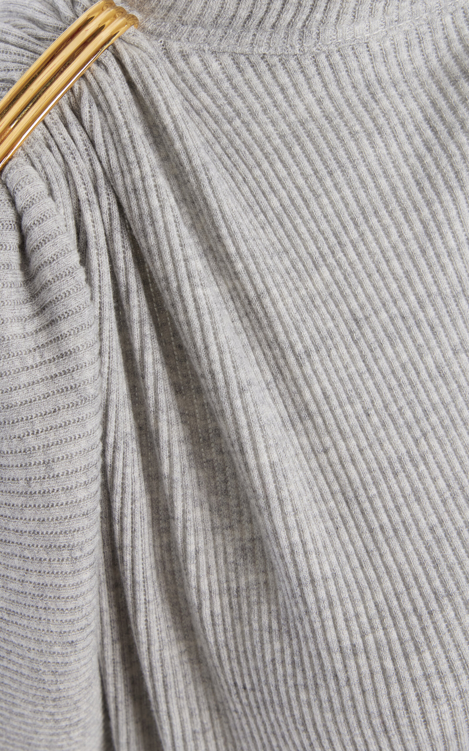 The Lucy Draped Ribbed Jersey Midi Dress grey - 6