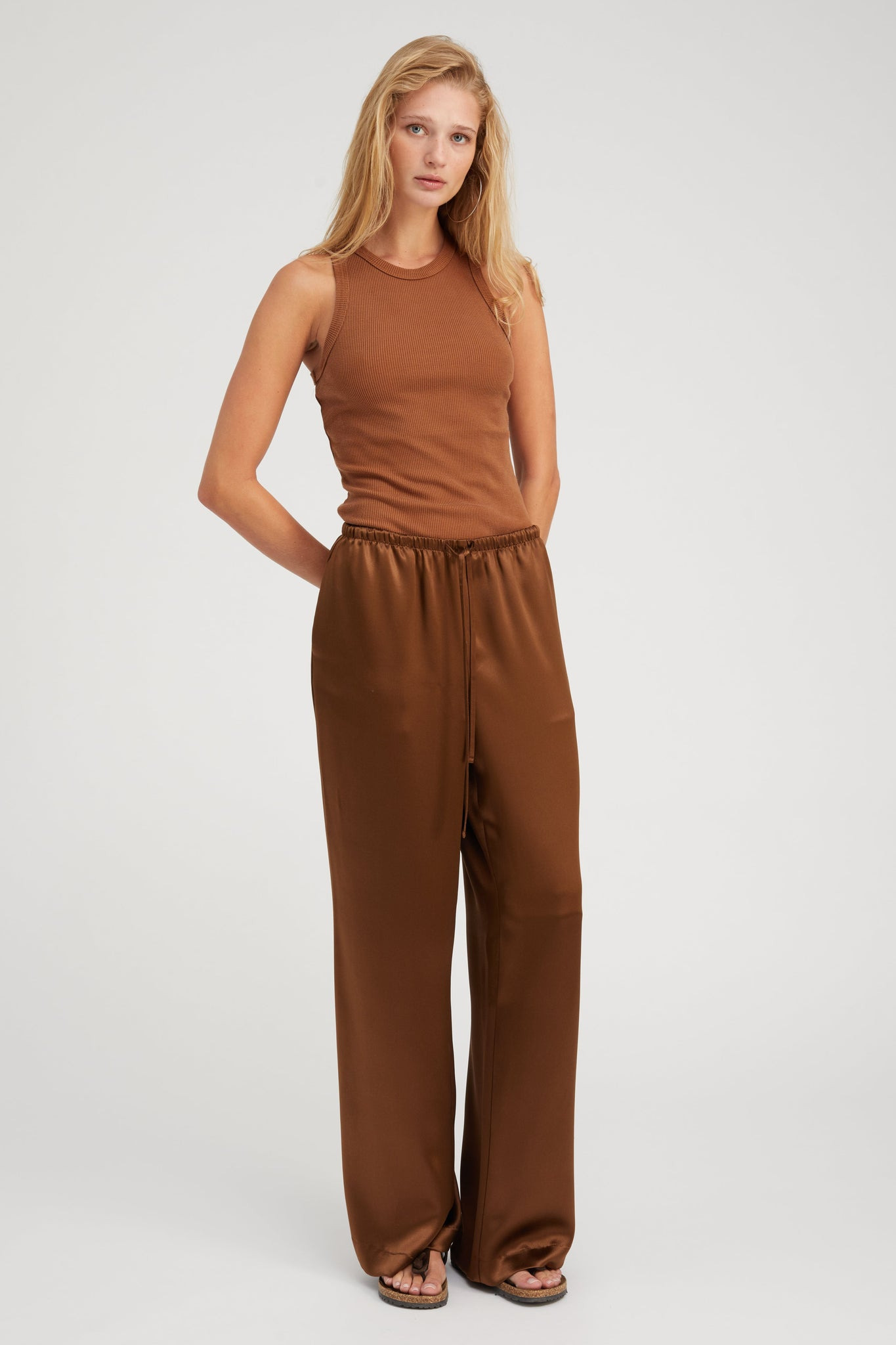 CHESTNUT RIB RACER TANK - 2