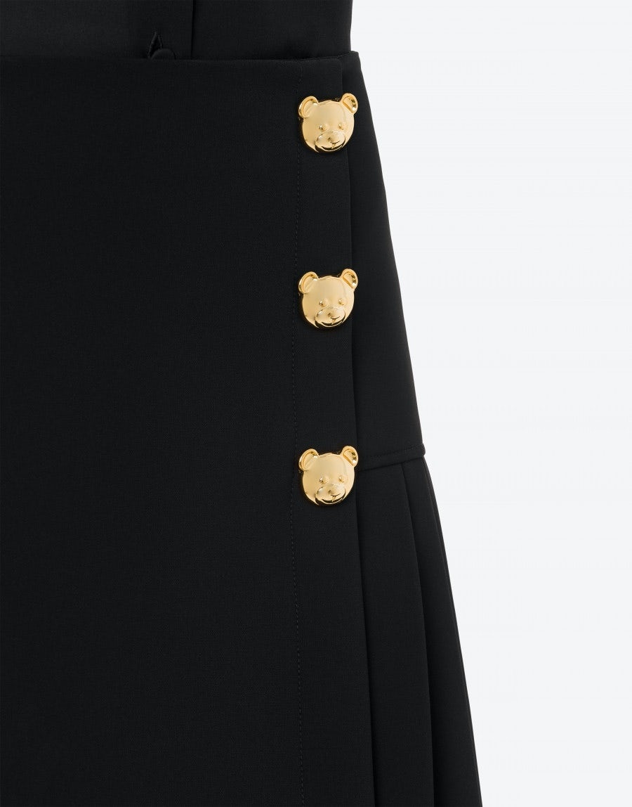 TEDDY BUTTONS CRÊPE SKIRT - 4
