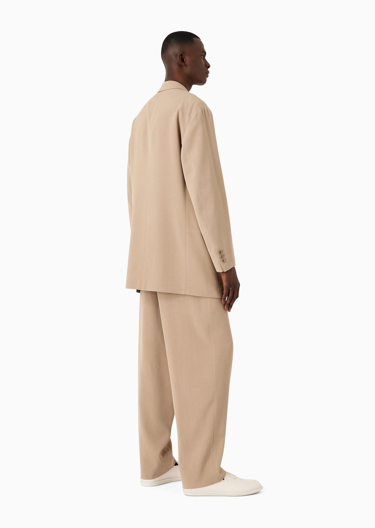 Double-breasted jacquard silk suit - 3