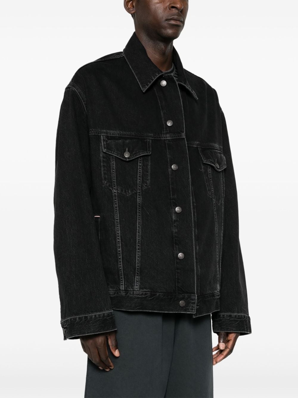 drop-shoulder denim jacket - 4