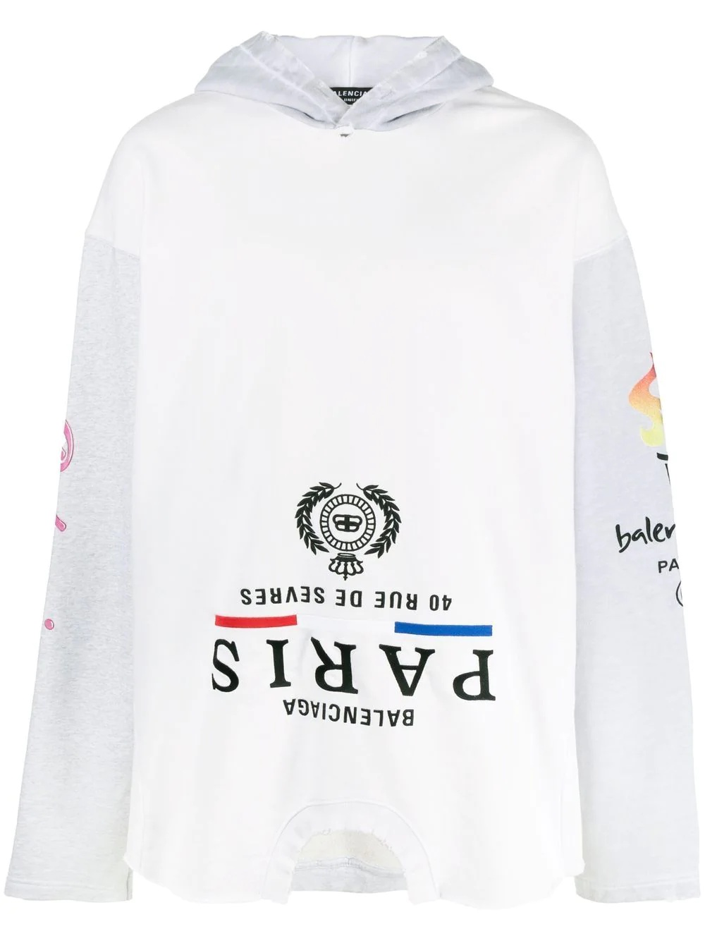 Upside Down Paris oversized hoodie - 1