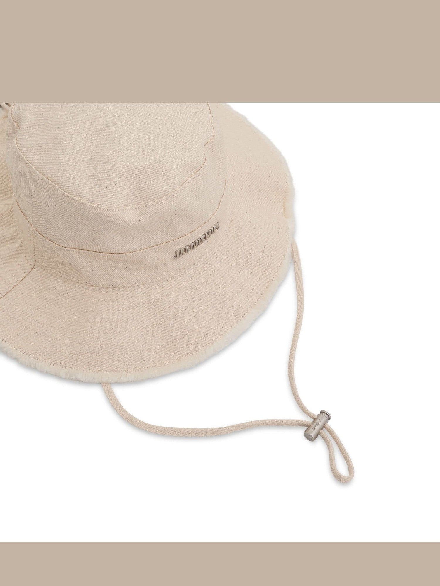 Artichaut Frayed Expedition Hat in Off White - 3