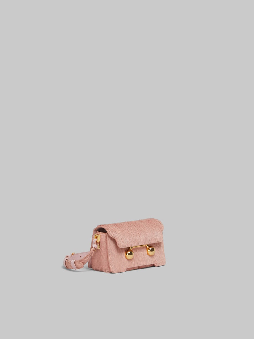 LIGHT PINK LONG HAIR CALFSKIN TRUNKAROO MINI SHOULDER BAG - 6