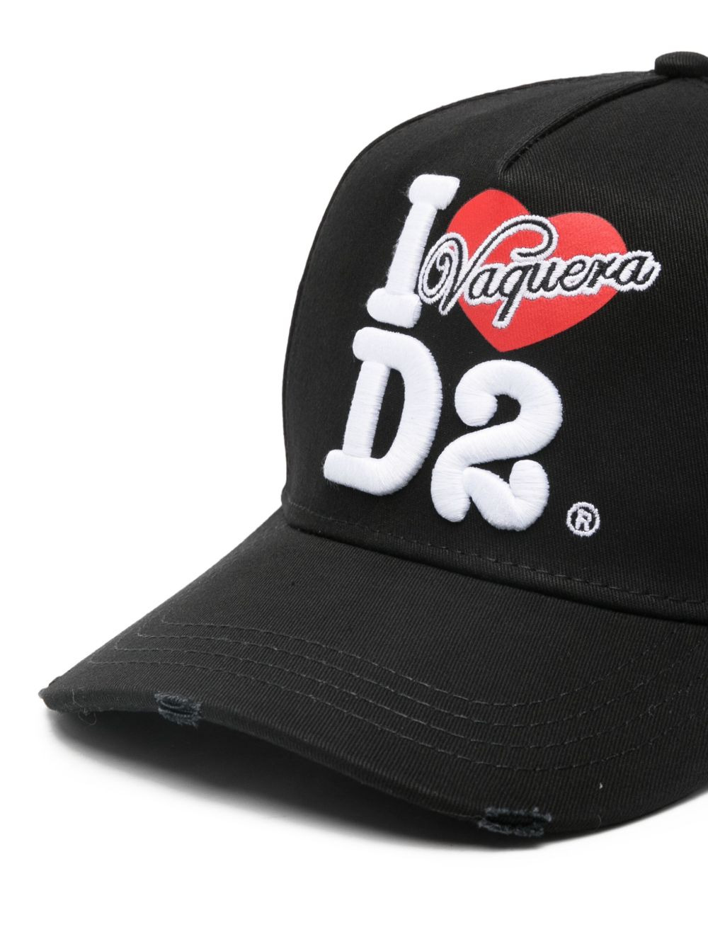distressed logo cap - 3