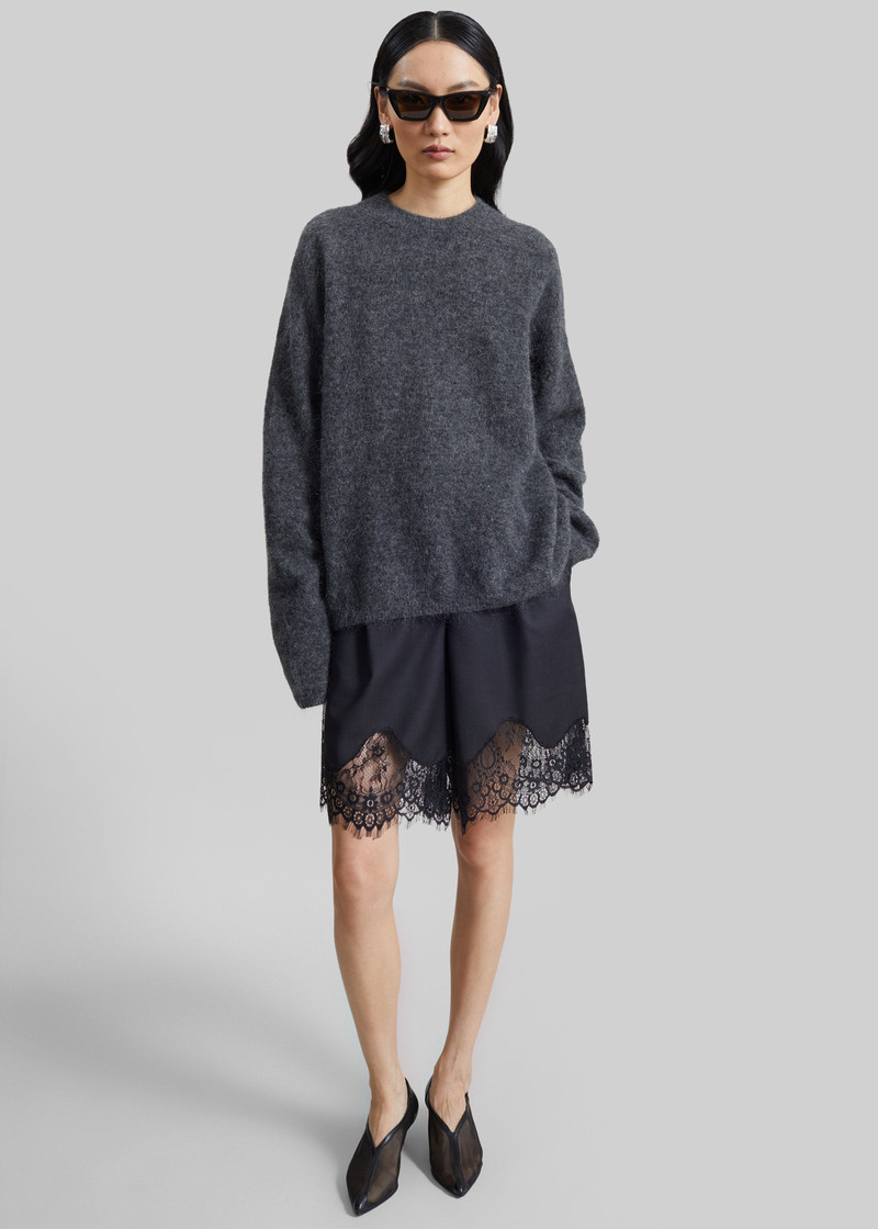 Lido Lace Bermuda Shorts - Dark Grey 6