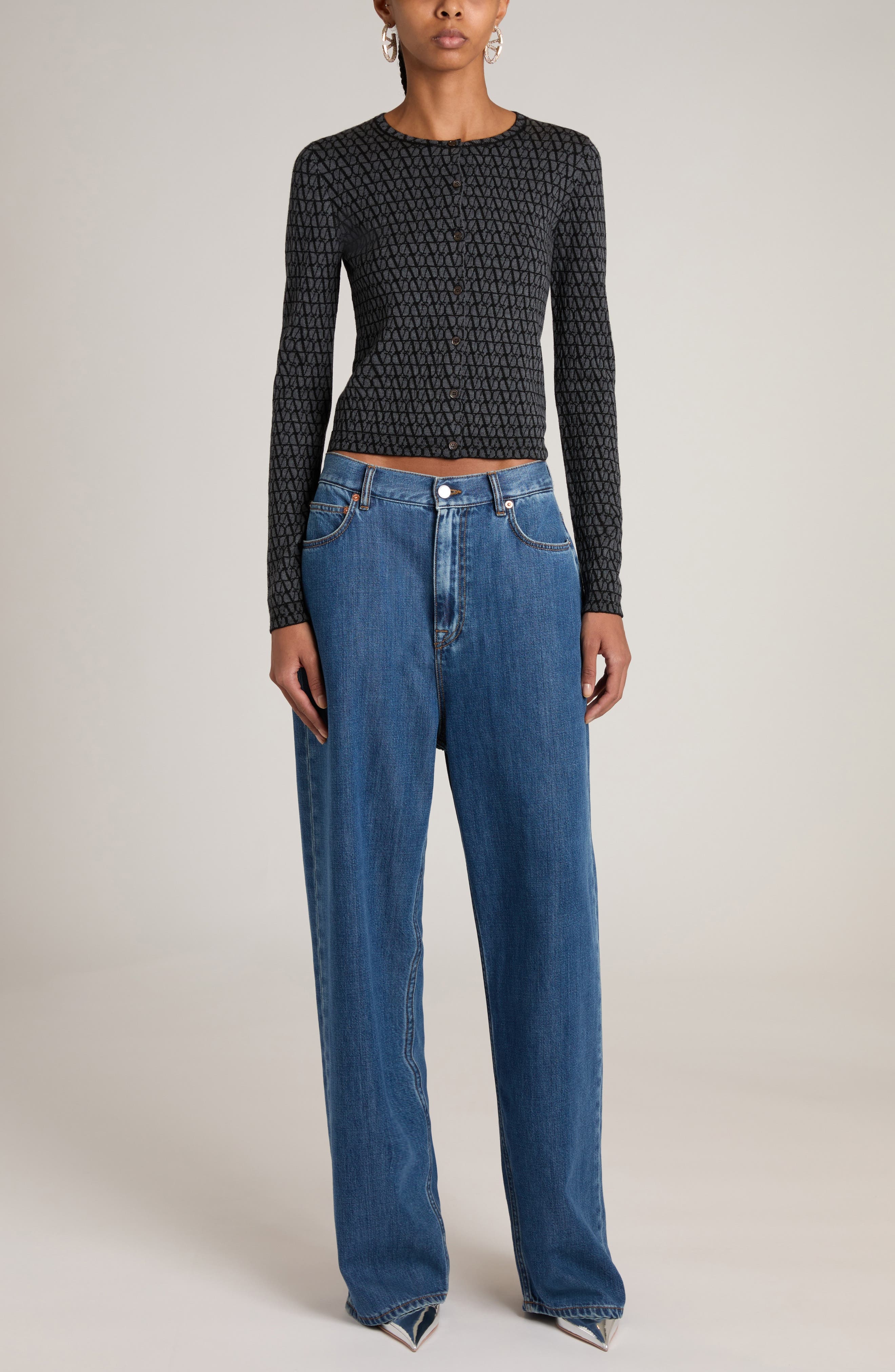 Denim Wide Leg Jeans - 2