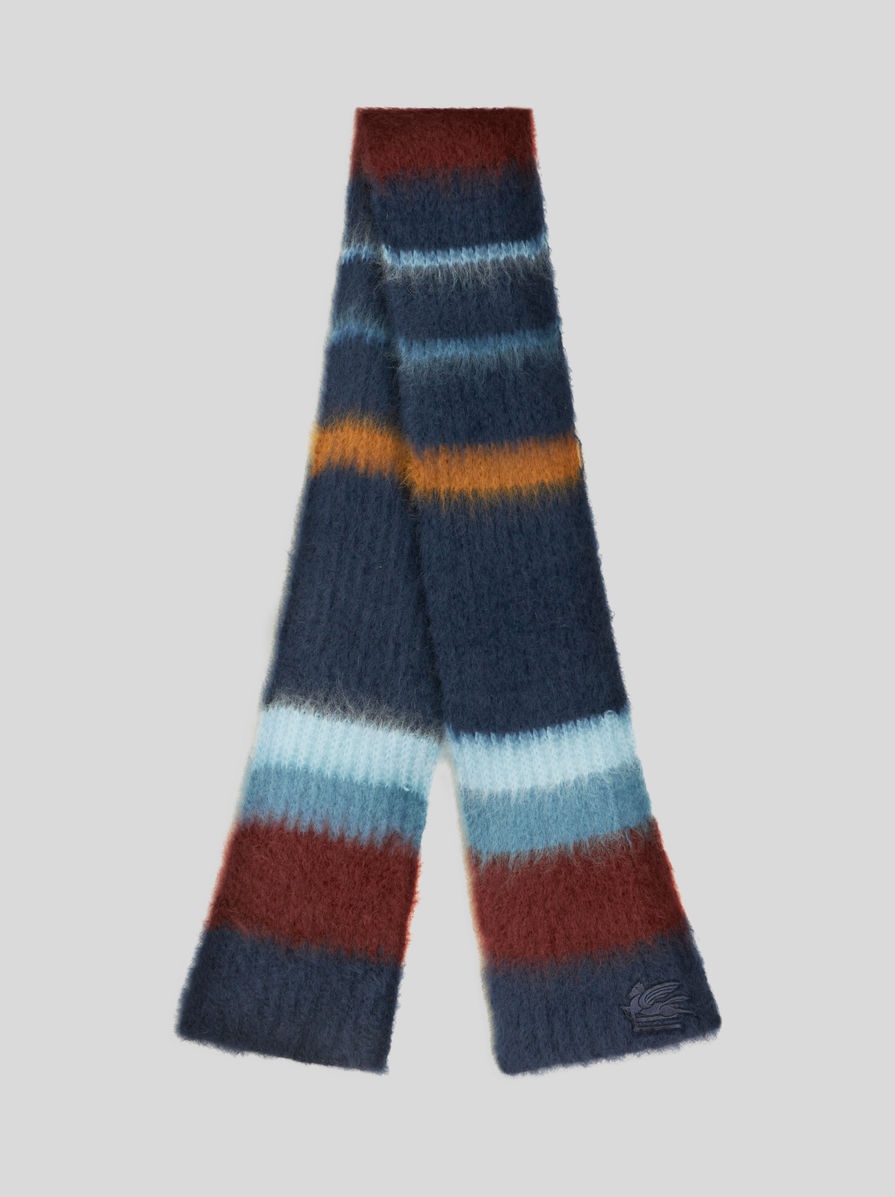STRIPED MOHAIR SCARF 1