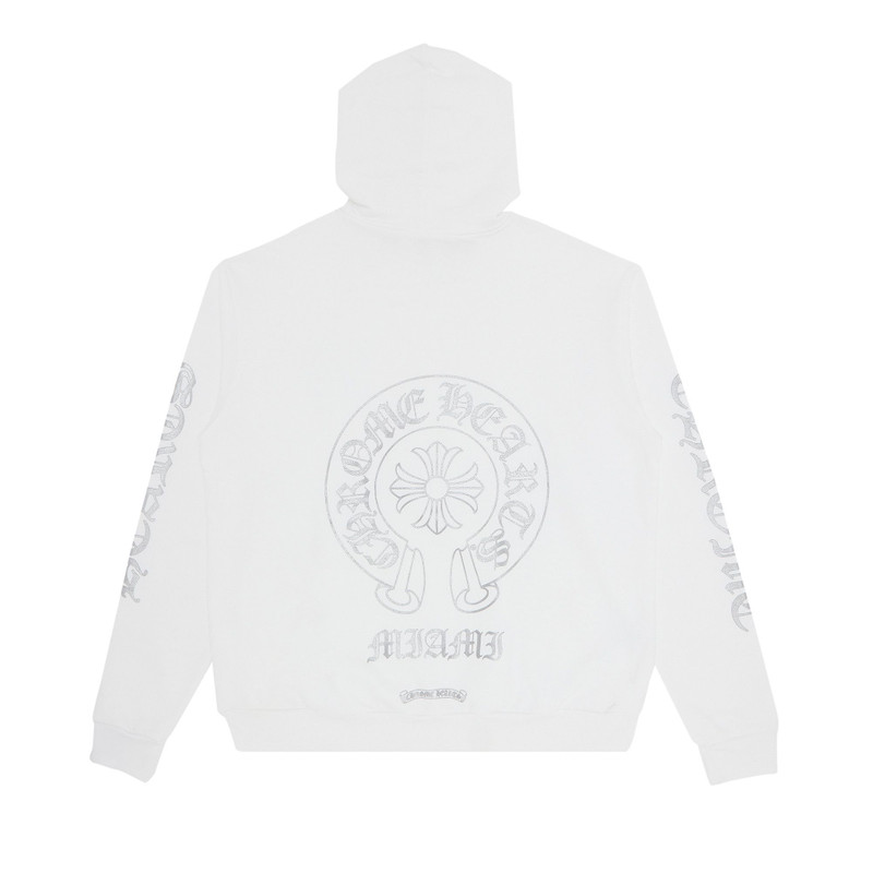 Chrome Hearts Chrome Hearts Miami Exclusive Chrome Hoodie 'White/Grey' outlook