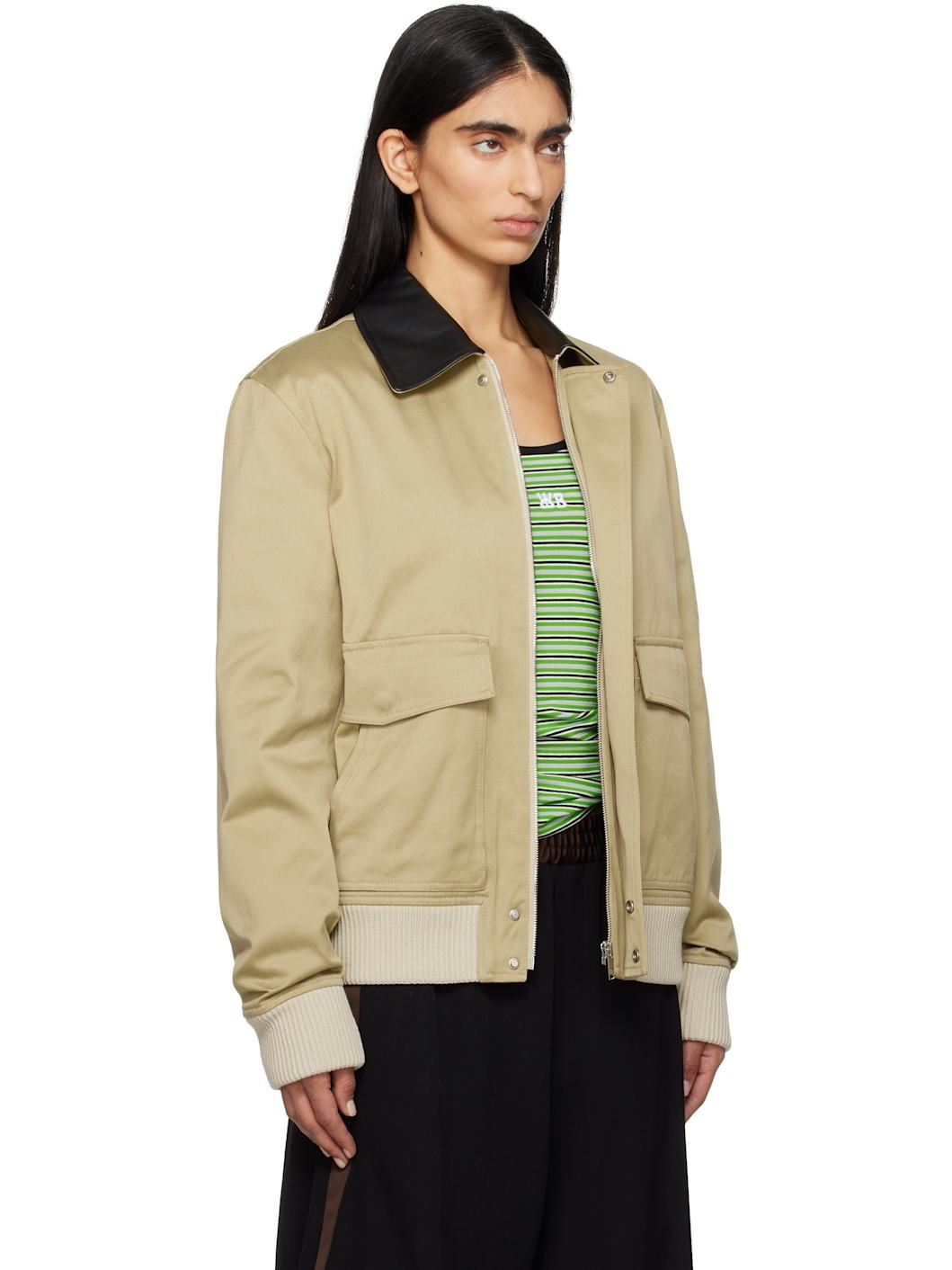 Khaki Shade Varsity Jacket - 2