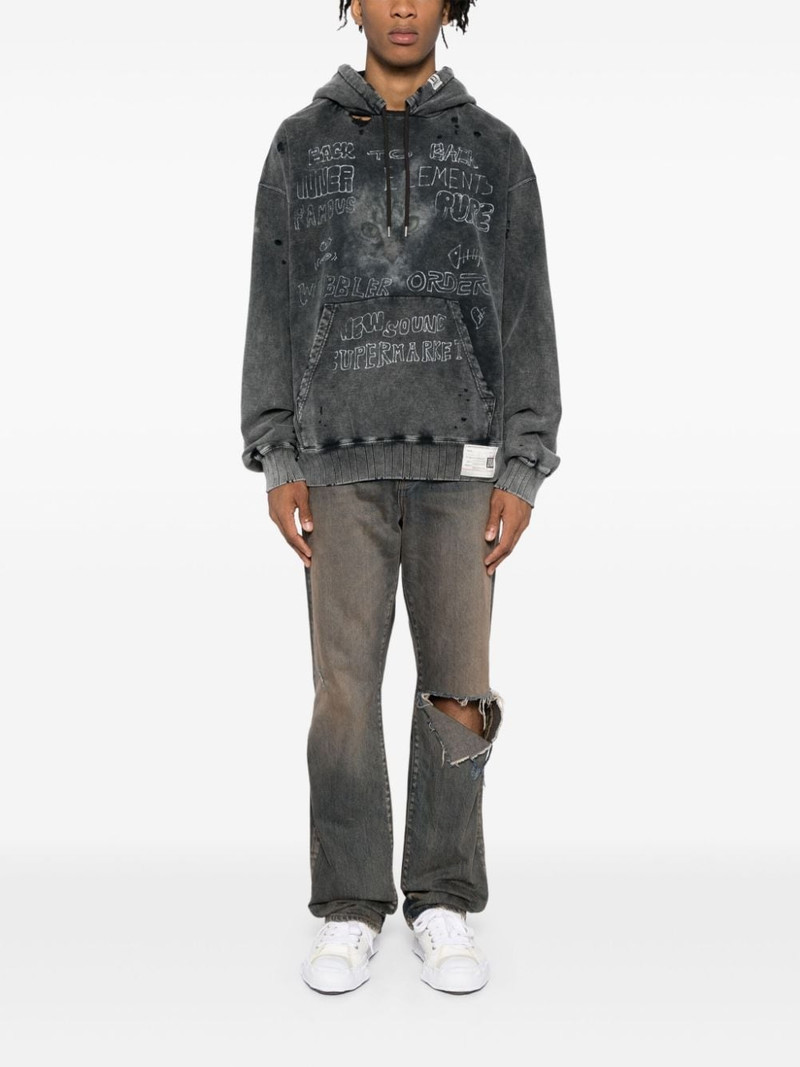 Maison MIHARAYASUHIRO bleached hoodie outlook