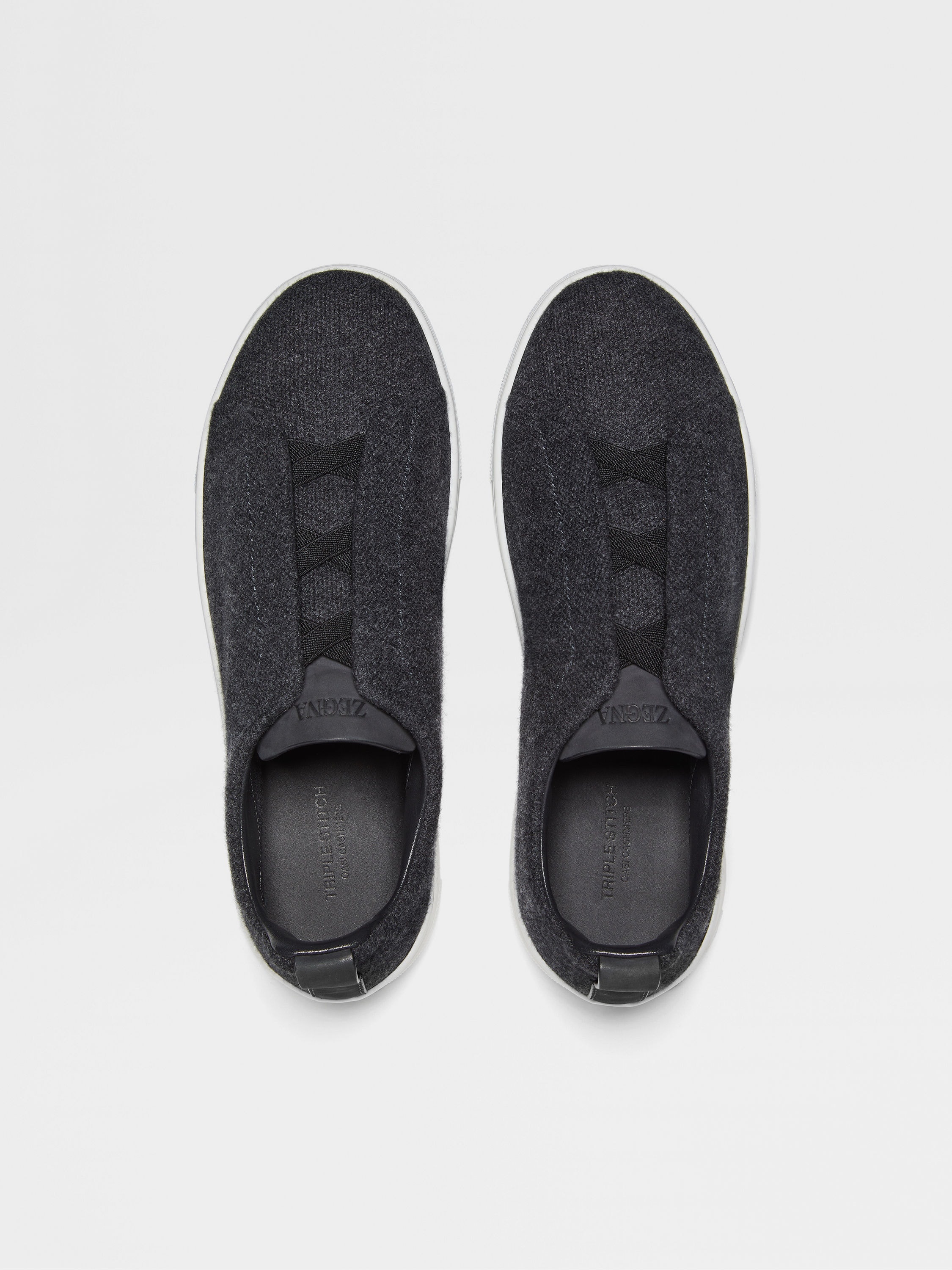 DARK GREY OASI CASHMERE TRIPLE STITCH™ SNEAKERS - 3