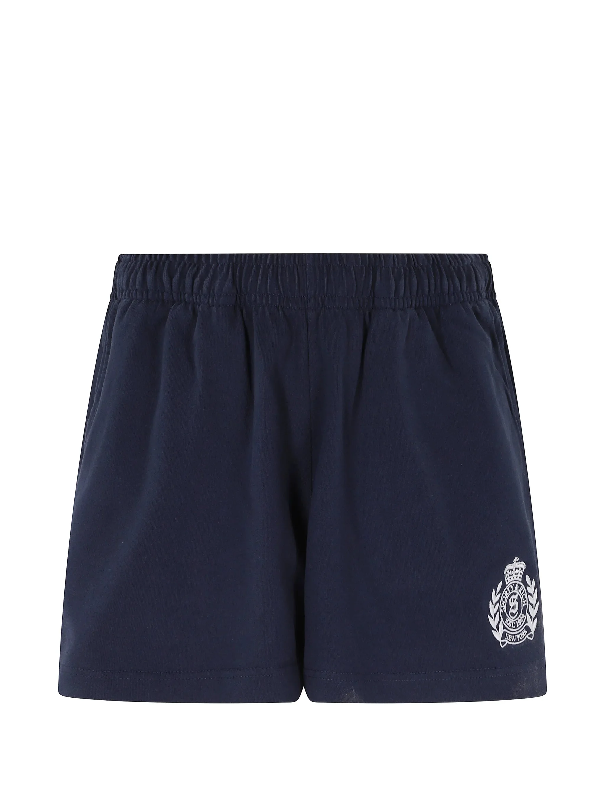 Sporty & Rich Logo-print Elasticated-waist Shorts - 1