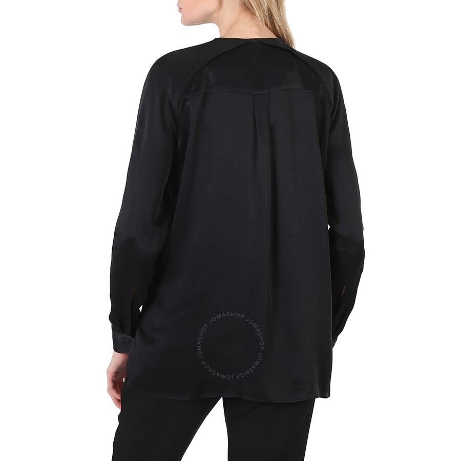Atlein Ladies Black Cross Neckline Shirt, Brand Size 34 (US Size 0) - 6