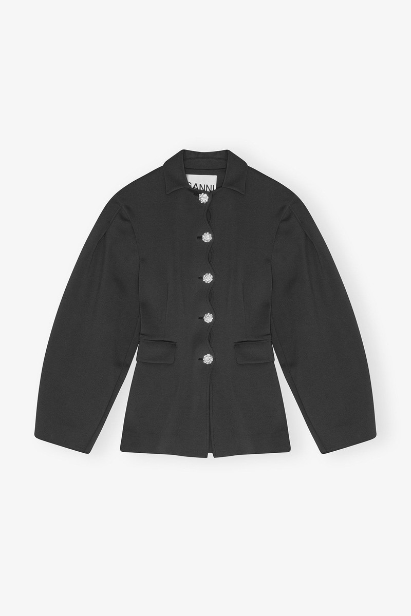 BLACK STRUCTURED BLAZER 1
