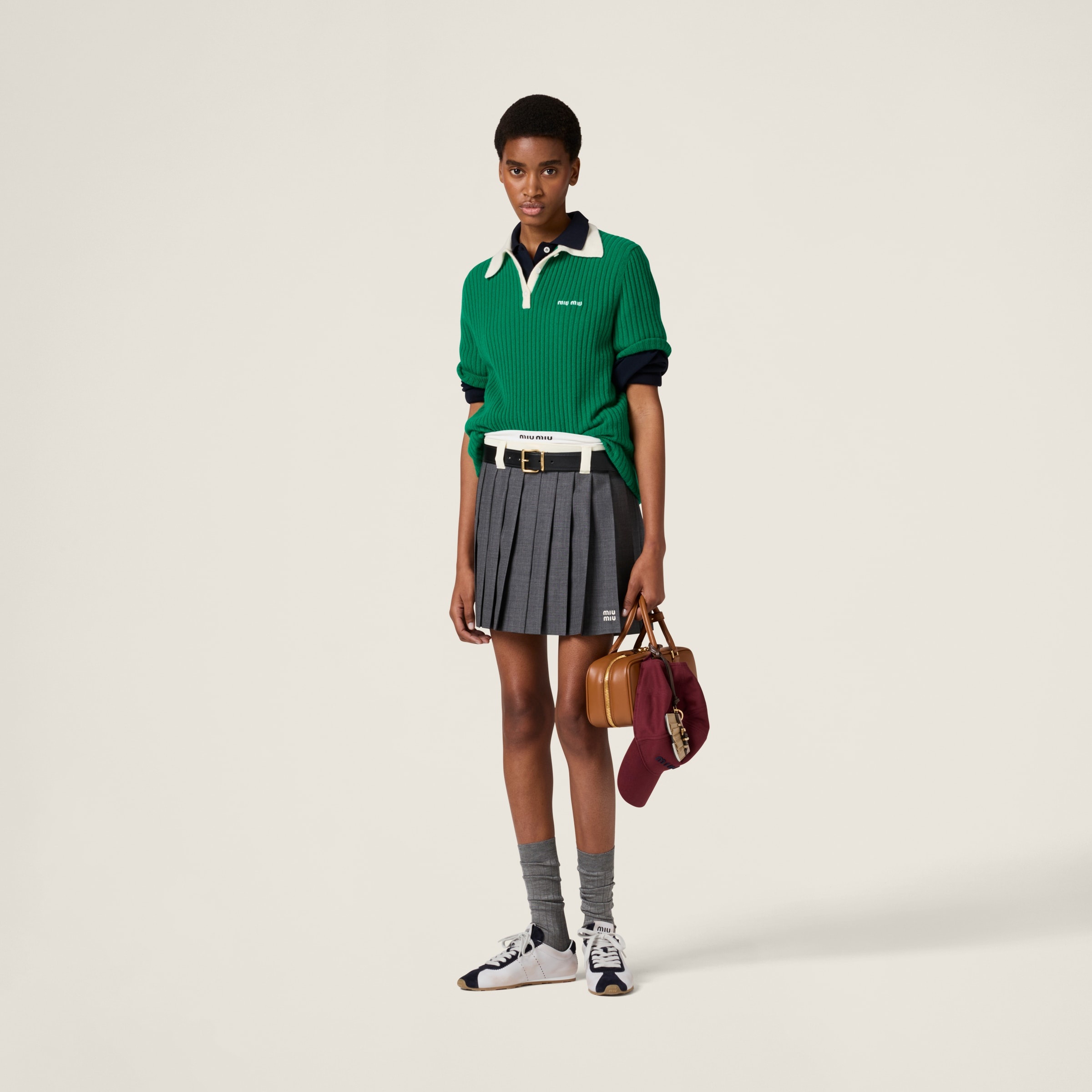 Ribbed cashmere polo shirt - 2