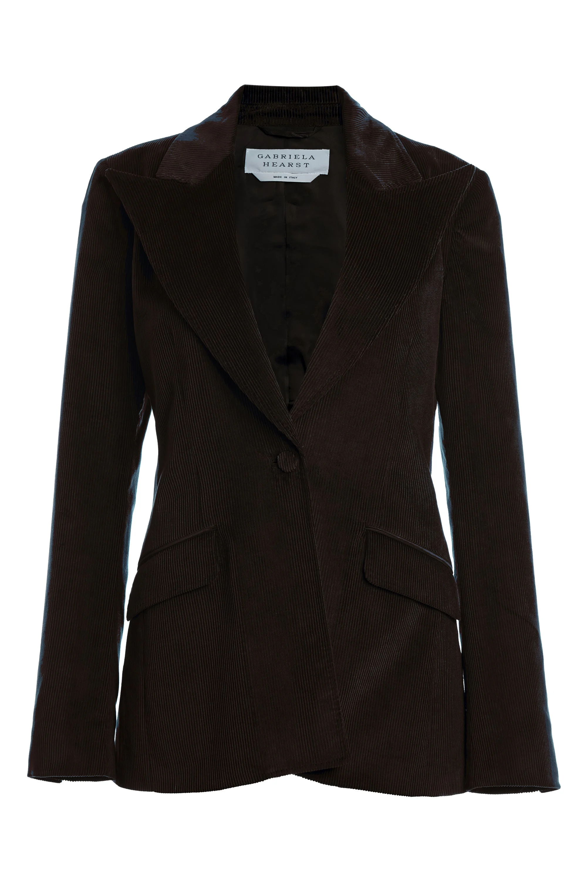 Leiva Blazer in Chocolate Cashmere Corduroy - 1