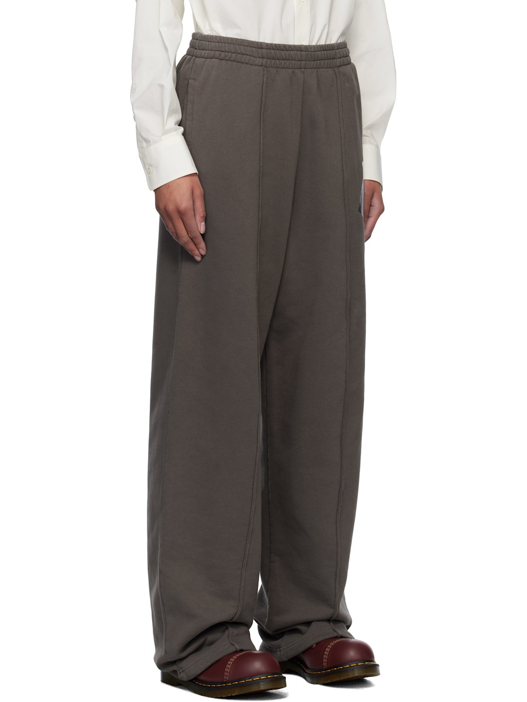 Brown Taped Logo Lounge Pants - 2