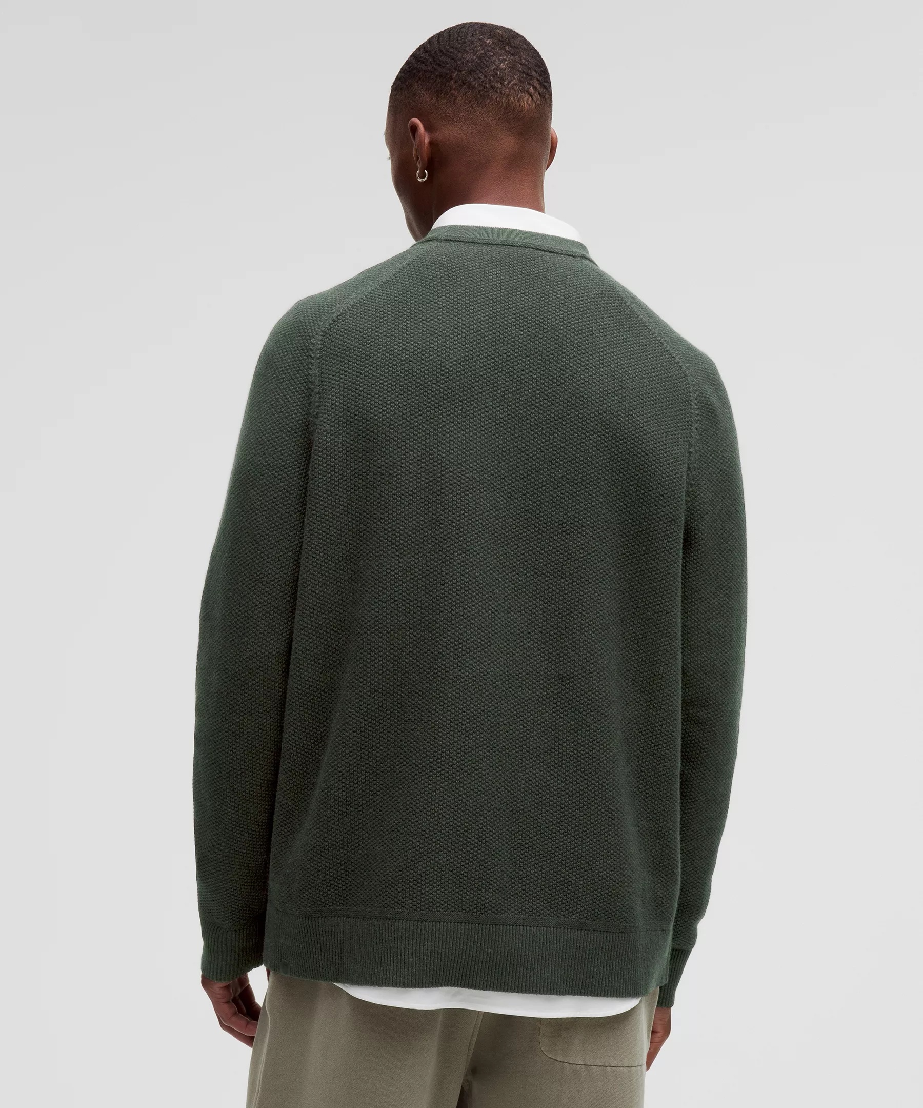 Textured Knit Crewneck Sweater - 3