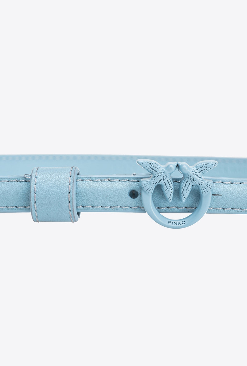 PINKO SUPER-THIN COLOUR-BLOCK LOVE BIRDS BELT 1CM outlook