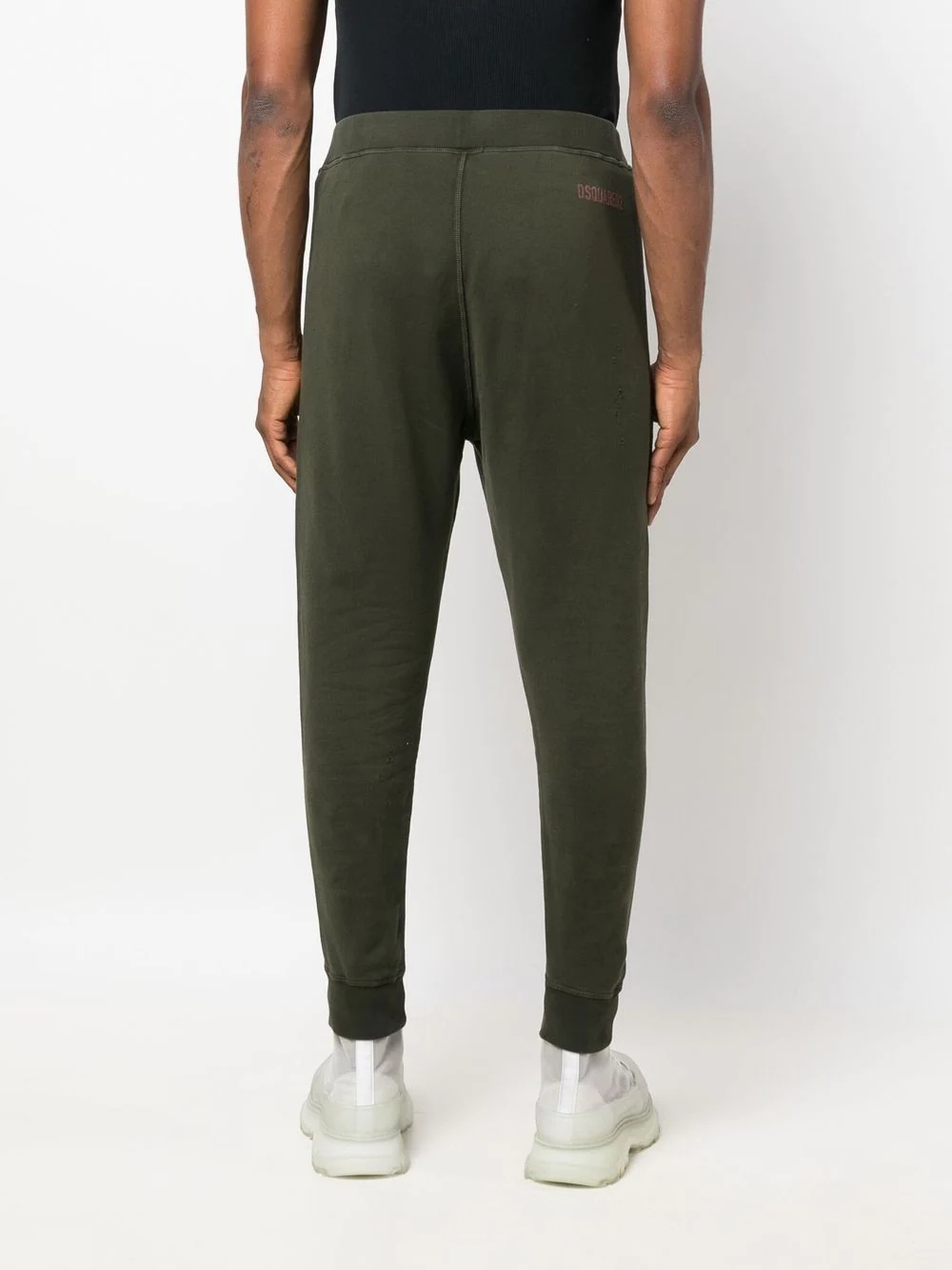 tapered cotton track trousers - 4