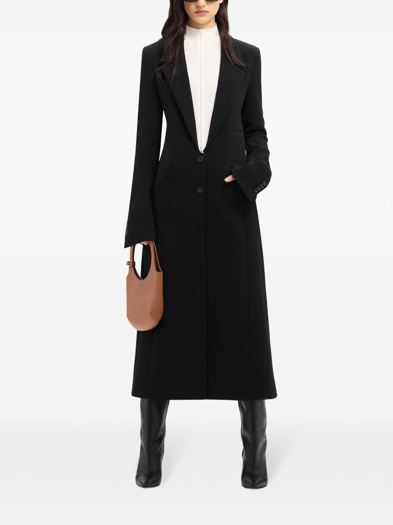 courrèges Hyperbole Heritage logo-appliqué coat outlook