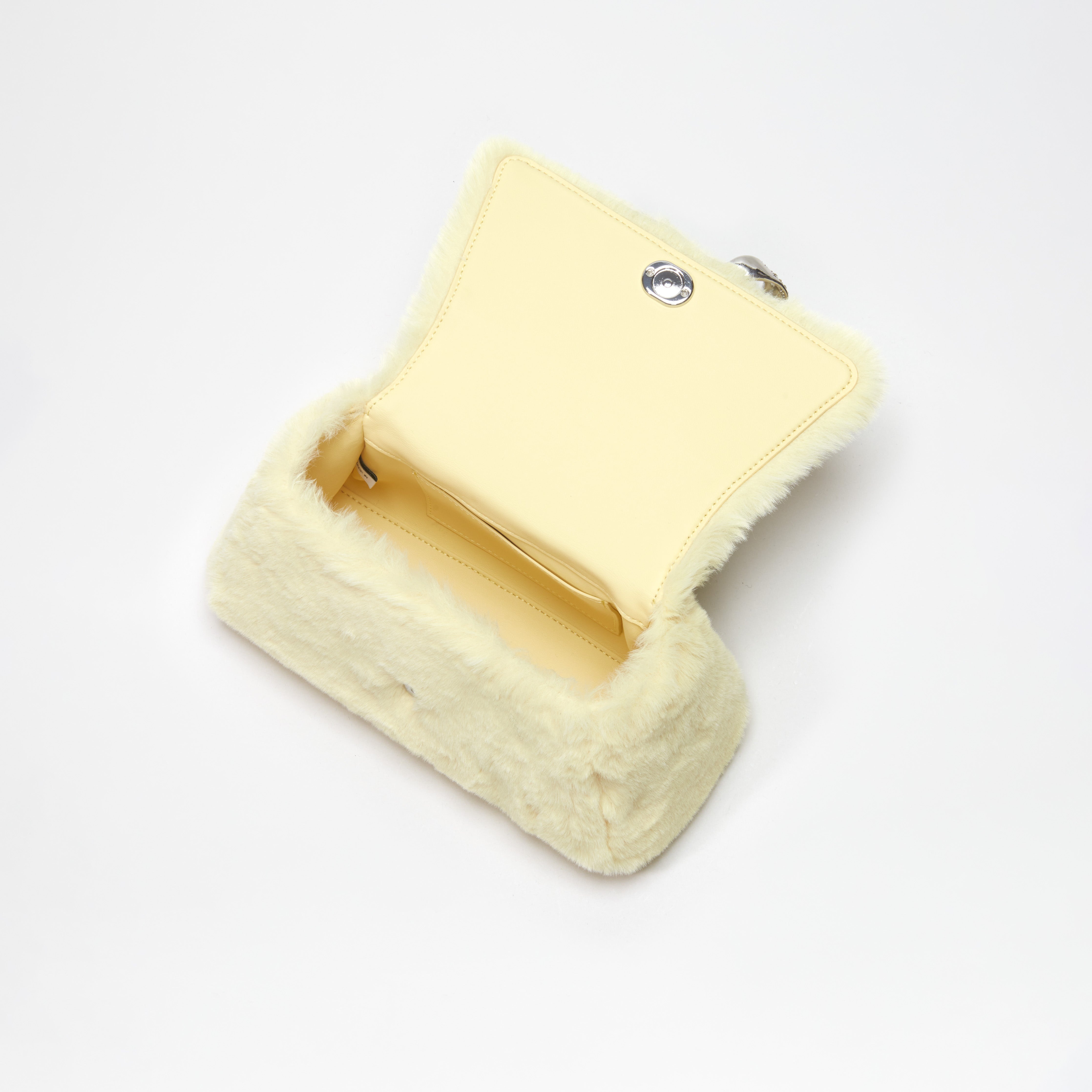 Yellow Fluffy Bow Mini Bag - 4