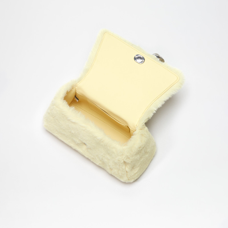 Yellow Fluffy Bow Mini Bag 4