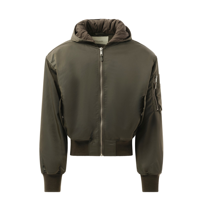 entire studios Hooded Broad Bomber in Jade outlook