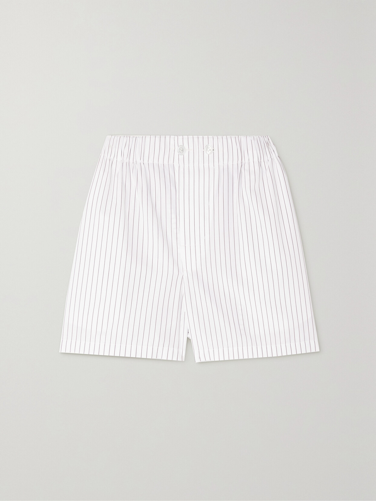 Pinstriped Cotton-poplin Shorts - 1