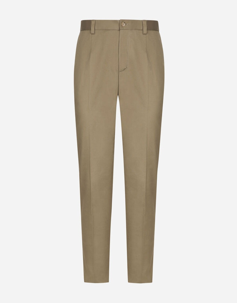 Stretch cotton pants - 1