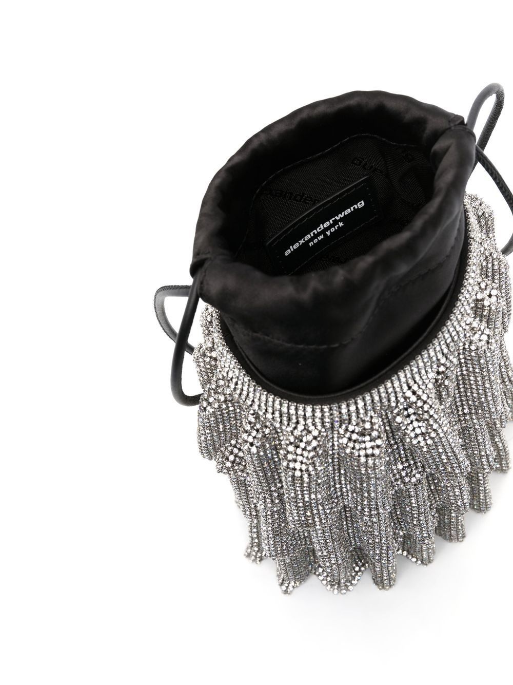 crystal-mesh bucket bag - 5