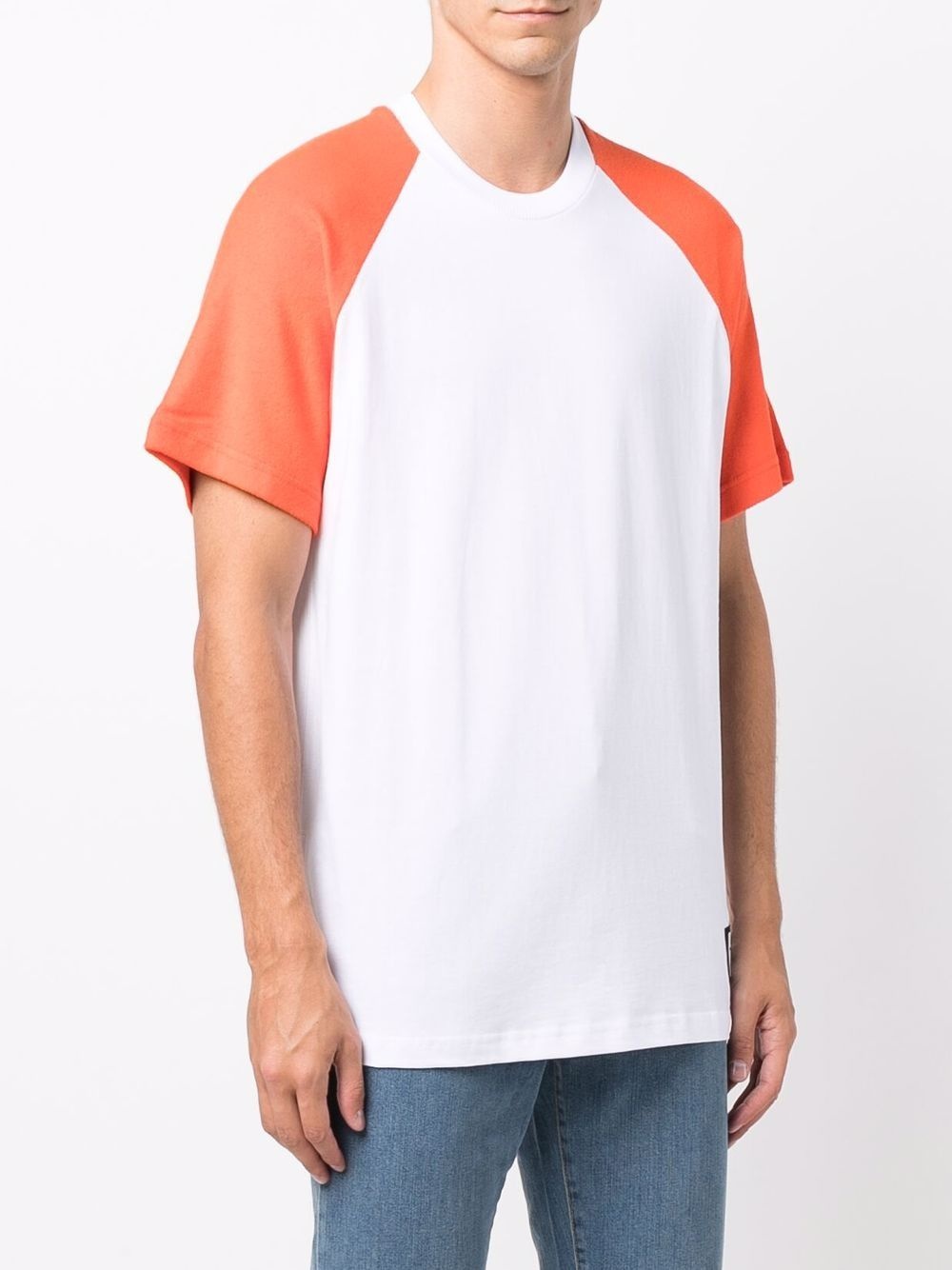 two-tone cotton T-shirt - 3