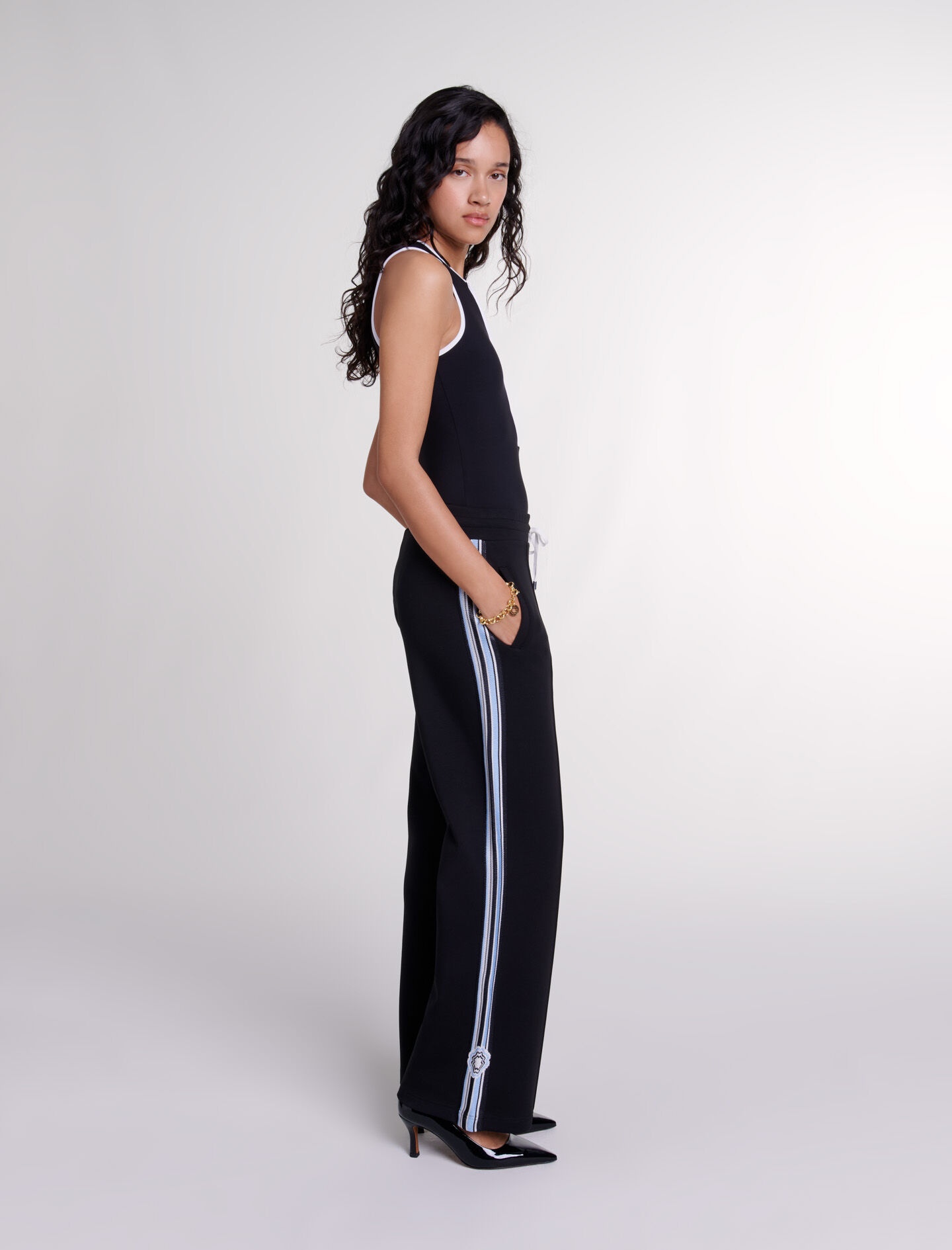 Wide-leg striped jogging bottoms - 3