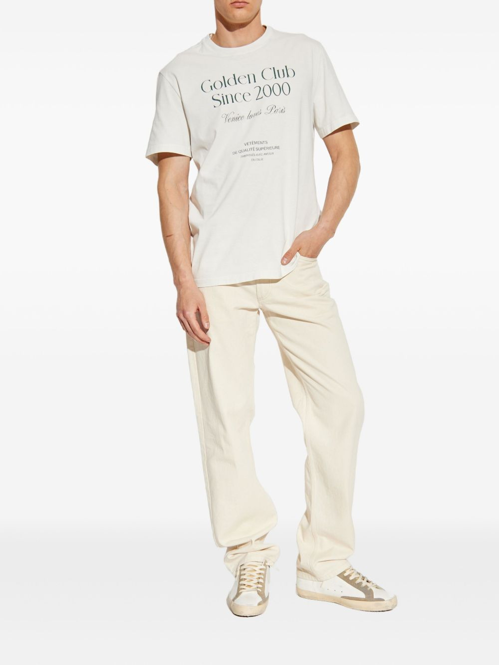 Golden Goose Men T-Shirt With Logo - 3