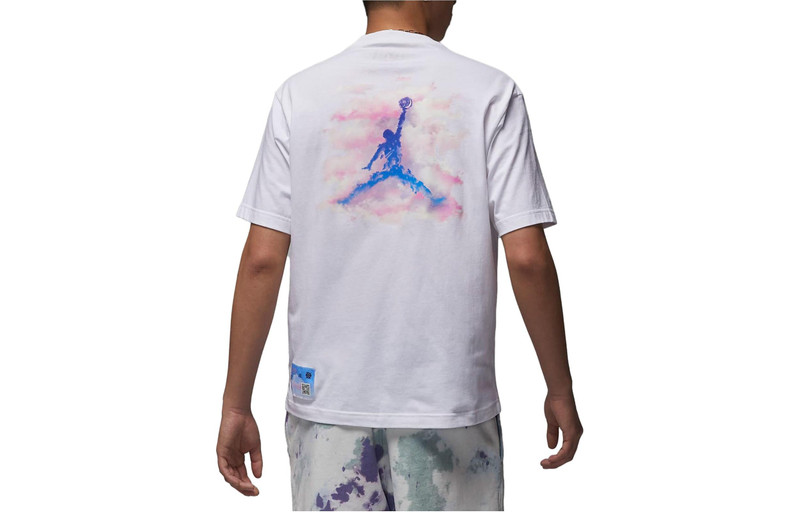 Jordan Air Jordan Dongdan Logo T-Shirt 'White Purple' FD6555-100 outlook