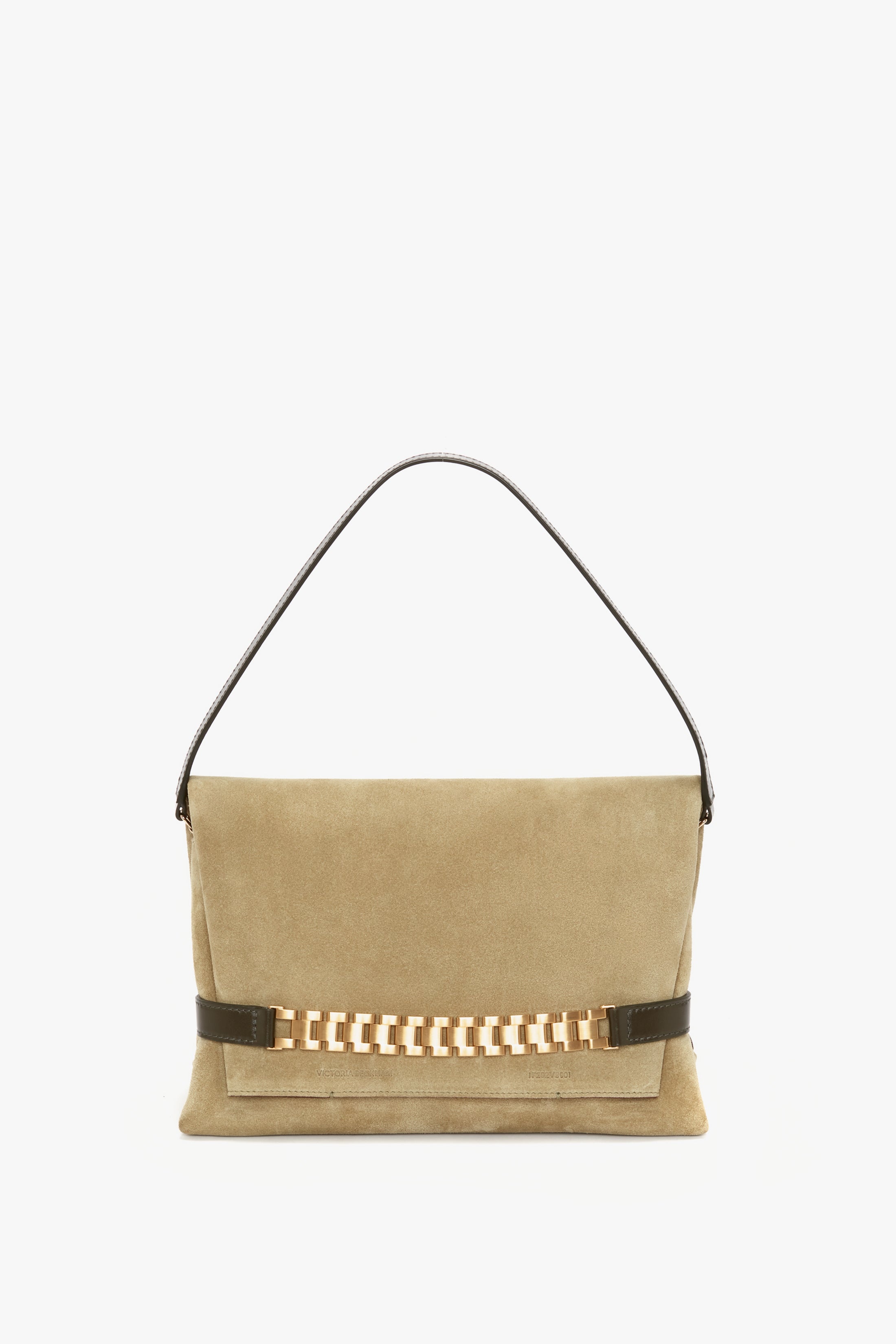 Chain Pouch with Strap in Suede - 1