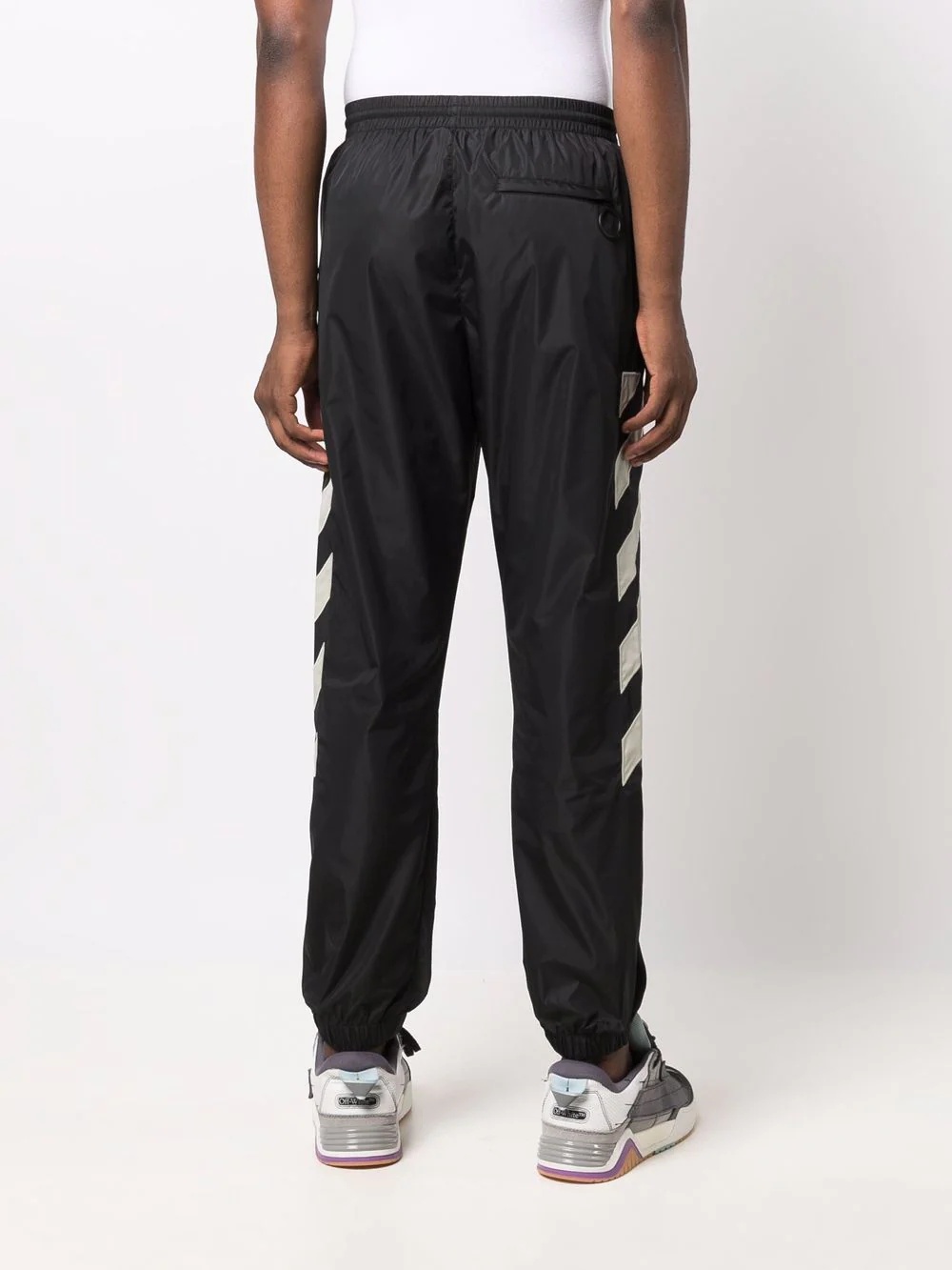 diagonal-stripe track pants - 4