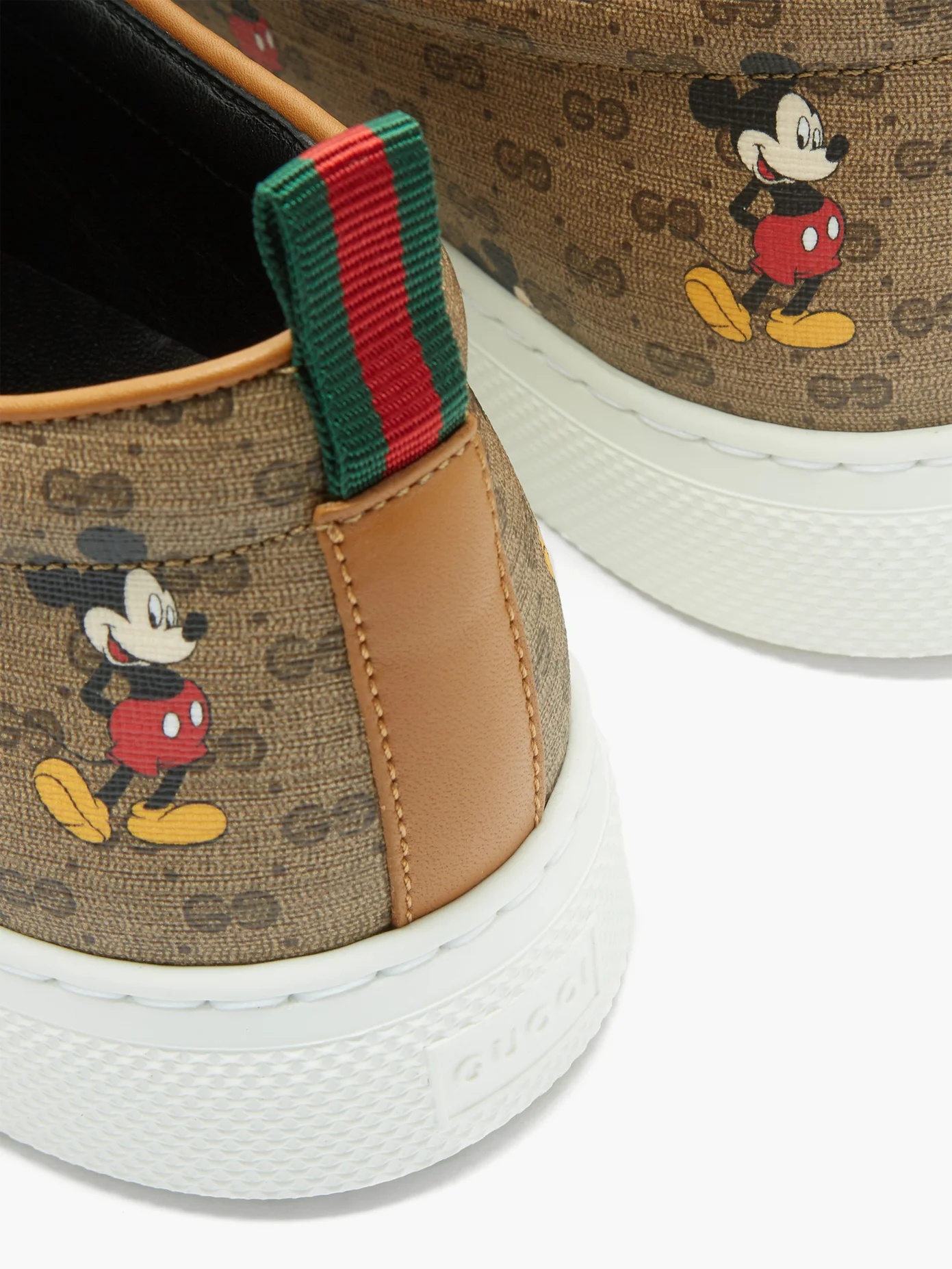 Mickey Mouse-print GG-canvas slip-on trainers - 6