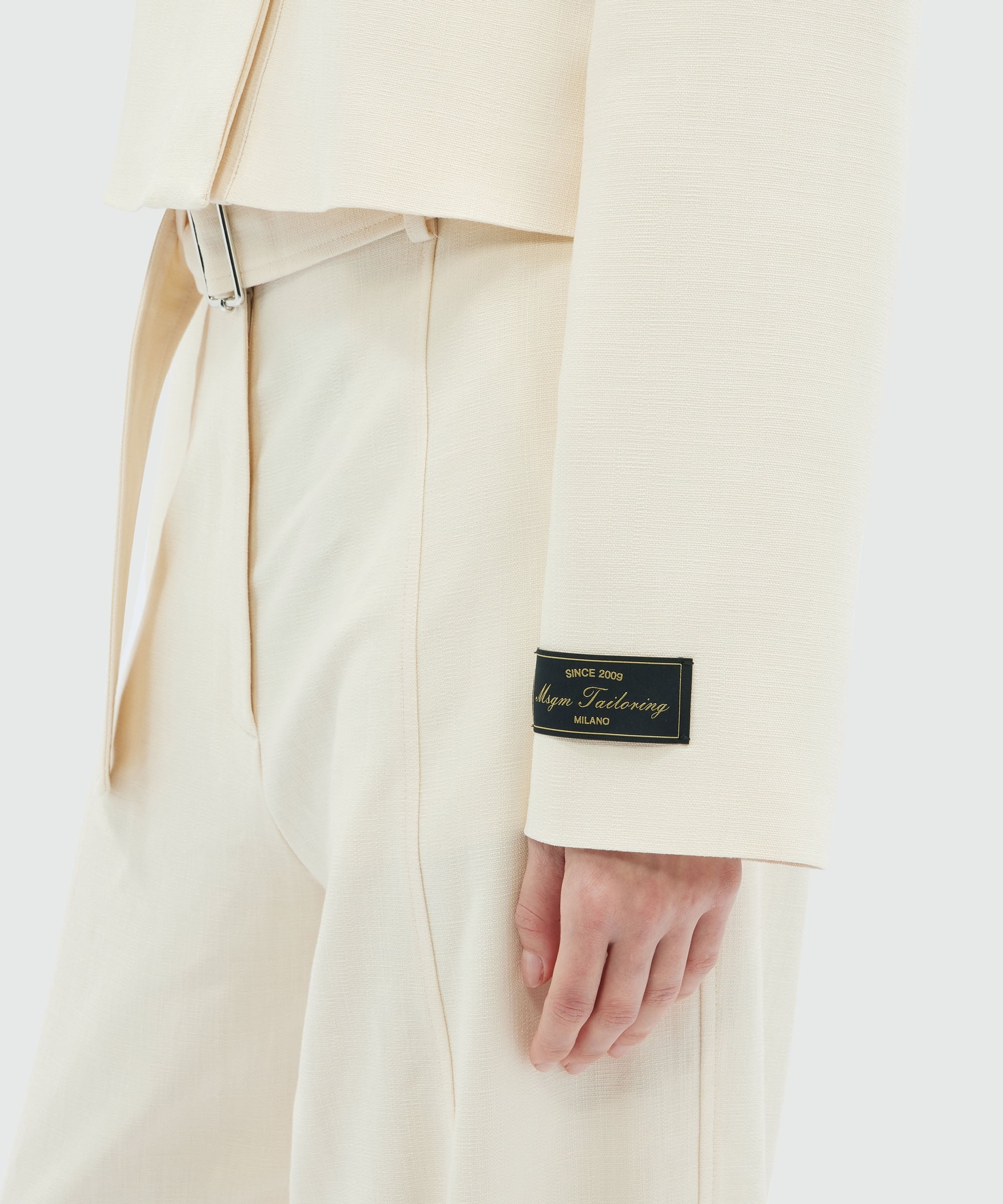 MSGM Tailoring ivory flamed blazer - 5