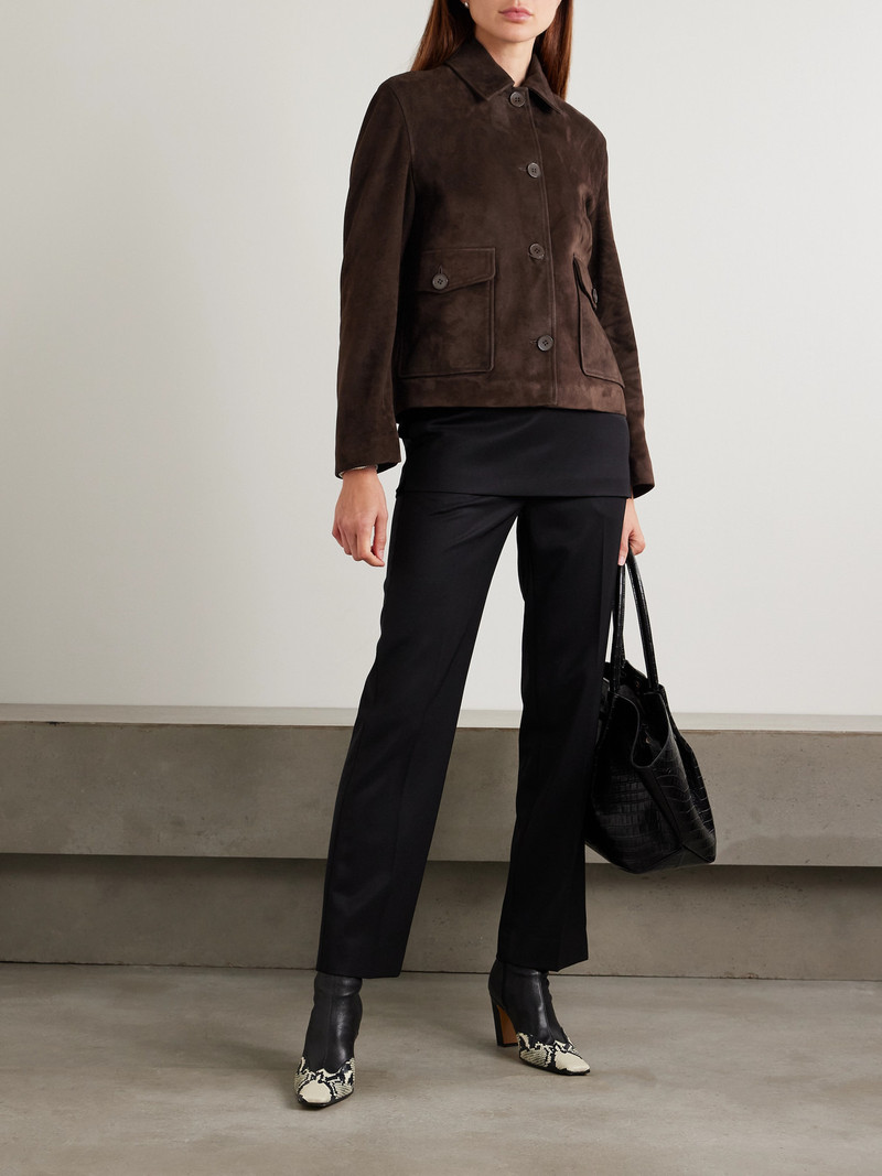 NOUR HAMMOUR Louise Suede Jacket outlook