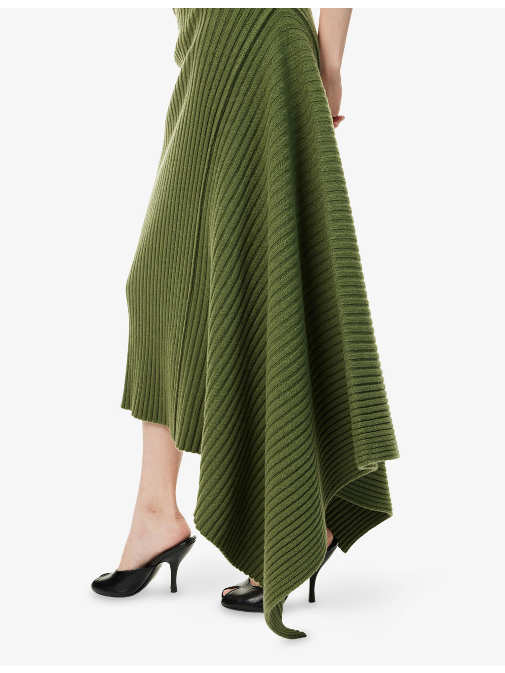 Ribbed Sleeveless Wool-Blend Midi Dress - 6